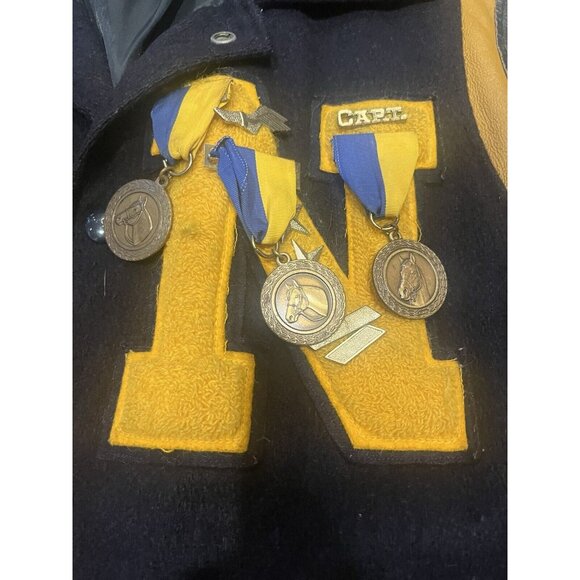 Northern Port Huron Band Varsity Letterman Jacket Michigan Wool With Medals - Picture 2 of 16